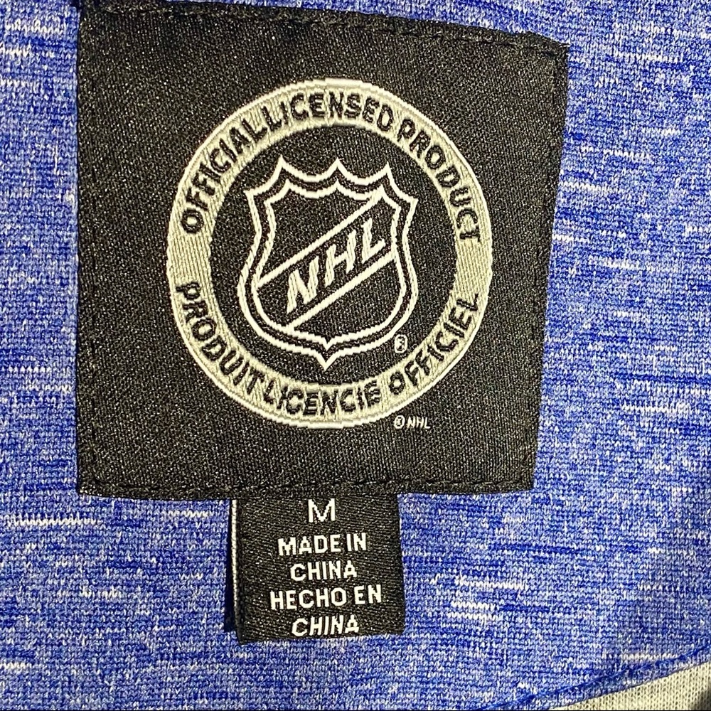 NHL St Louis Blues NWT PLYR Blue on Heather Blue Half-Zip PLYR Jacket M - Picture 4 of 14